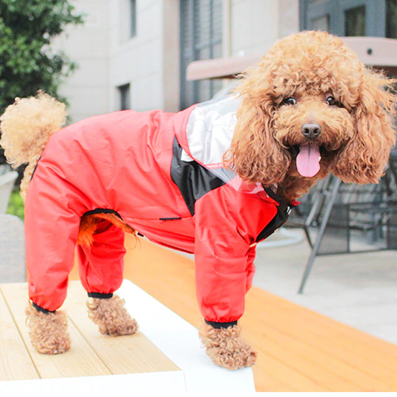 Pet Dog Raincoat the Dog Face Pet Clothes Jumpsuit Waterproof Dog Jacket Dogs Water Resistant Clothes for Dogs Pet Coat