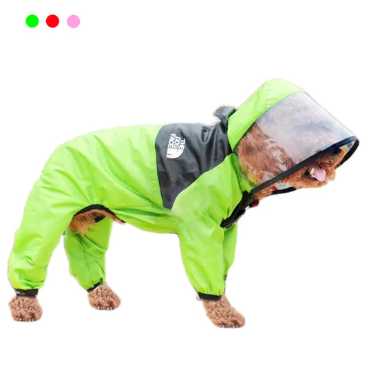 Pet Dog Raincoat the Dog Face Pet Clothes Jumpsuit Waterproof Dog Jacket Dogs Water Resistant Clothes for Dogs Pet Coat